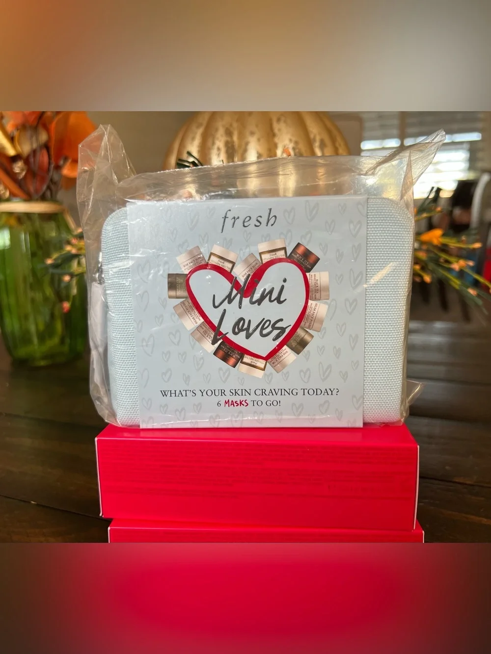 Fresh - Mini Loves- Pale Blue Cosmetic Pouch - 6 Masks to Go